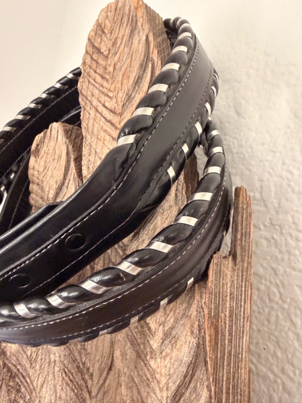 New Justin Men's Black Cowboy Western Leather Belt - Classic Style Sz 38 L XL